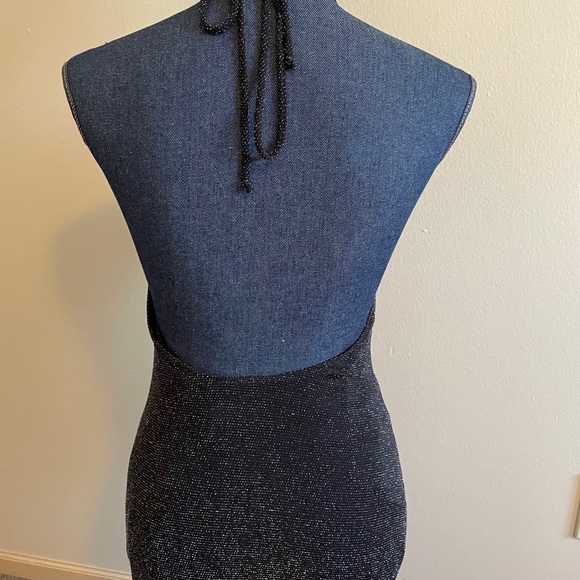 NWT Show Me Your MuMu Shimmery Black Dress - Picture 7 of 14